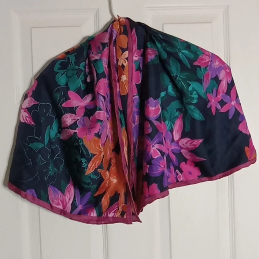 Floral silk scarf 36